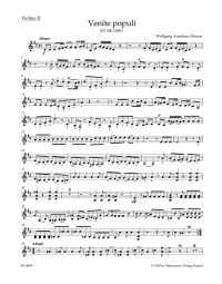 Venite populi in D major (K.260) (Violin II)
