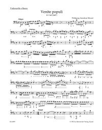 Venite populi in D major (K.260) (Cello/Bass)