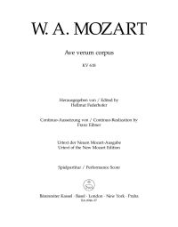 Ave verum corpus (K.618) (Playing Score/Organ)