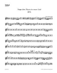 Motet No.1 Singet dem Herrn ein neues Lied (BWV 225) (Violin I)