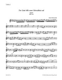 Motet No.2 Der Geist hilft unser Schwachheit auf (BWV 226) (Violin I)