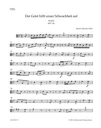 Motet No.2 Der Geist hilft unser Schwachheit auf (BWV 226) (Viola)