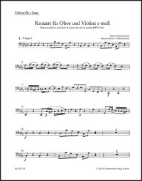 Concerto for Violin and Oboe in C minor (reconstructed from BWV 1060) (Cello/Bass)