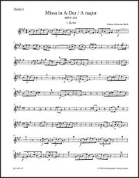 Mass in A major (BWV 234) Lutheran Mass 2 (Flute II)