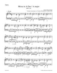 Mass in A major (BWV 234) Lutheran Mass 2 (Organ)