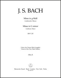 Mass in G minor (BWV 235) Lutheran Mass 3 (Oboe II)