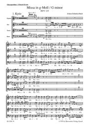 Mass in G minor (BWV 235) Lutheran Mass 3 (Choral Score)