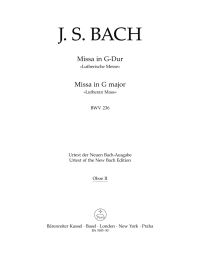 Mass in G major (BWV 236) Lutheran Mass 4 (Oboe II)