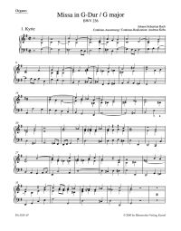 Mass in G major (BWV 236) Lutheran Mass 4 (Organ)