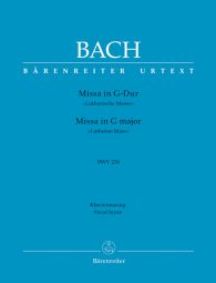 Mass in G major (BWV 236) Lutheran Mass 4 (Vocal Score)