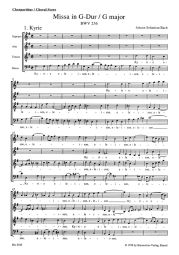 Mass in G major (BWV 236) Lutheran Mass 4 (Choral Score)