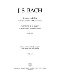 Concerto for Violin in E major (BWV 1042) (Violin I)