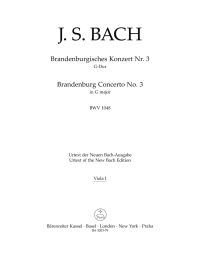 Brandenburg Concerto No.3 in G major (BWV 1048) (Viola I)
