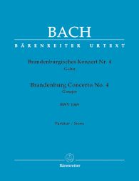Brandenburg Concerto No.4 in G major (BWV 1049) (Full Score)