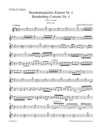 Brandenburg Concerto No.4 in G major (BWV 1049) (Violin II)