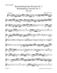 Brandenburg Concerto No.5 in D major (BWV 1050) (Violin Ripieno)