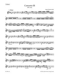 Concerto for Harpsichord No.3 in D major (BWV 1054) (Violin I)