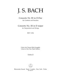 Concerto for Harpsichord No.3 in D major (BWV 1054) (Violin II)
