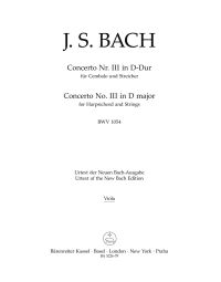 Concerto for Harpsichord No.3 in D major (BWV 1054) (Viola)
