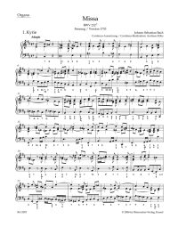 Mass B minor. Early versions BWV 232 (Organ)