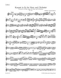 Concerto for Horn No.3 in E-flat major (K.447) (Violin I)
