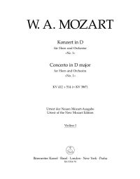Concerto for Horn No.1 in D major (K.412 + K.514) (Violin I)