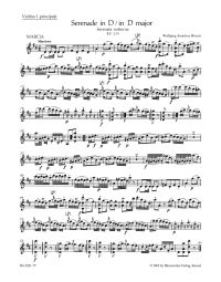 Serenade No. 6 in D (K.239) (Serenata notturna) Violin Solo I
