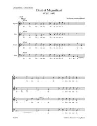 Dixit et Magnificat in C major (K.193) (Choral Score)