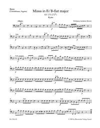 Missa Brevis in B-flat major (K.275) (Cello/Bass)