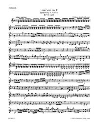 Symphony in F major (K.76) (Violin II)