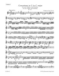 Concertone for two Violins in C major (K.190) (Violin II)