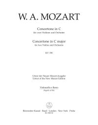 Concertone for two Violins in C major (K.190) (Cello/Bass)