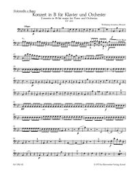 Concerto for Piano No.15 in B-flat major (K.450) (Cello/Bass)
