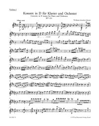 Concerto for Piano No.16 in D major (K.451) (Violin I)