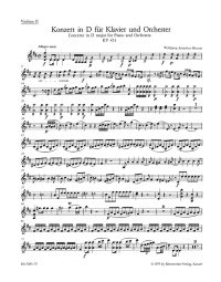 Concerto for Piano No.16 in D major (K.451) (Violin II)
