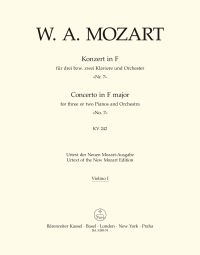 Concerto for three or two Pianos No.7 in F major (K.242) (Lodron) (Violin I)