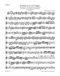 Concerto for three or two Pianos No.7 in F major (K.242) (Lodron) (Violin II)