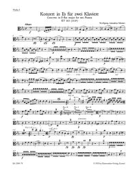 Concerto for two Pianos No.10 in E-flat major (K.365) (Viola I)
