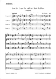 Lobe den Herren, den mächtigen König der Ehrenn (Brass Score)