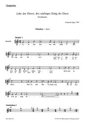Lobe den Herren, den mächtigen König der Ehren (Choral Score)