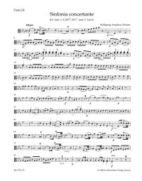 Sinfonia concertante for Oboe, Clarinet, Horn, Bassoon in E-flat major (K.297b) (Viola)