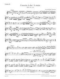 Concerto in A major (TWV 43:A4) (Violin II)