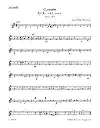 Concerto for Viola in G major (TWV 51: G9) (Violin II)