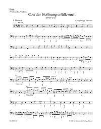 Gott der Hoffnung erfülle euch (TVWV 1:634) (Cello/Bass)