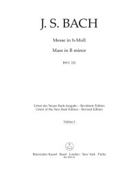 Mass in B minor NEW EDITION (BWV 232) (Violin I)
