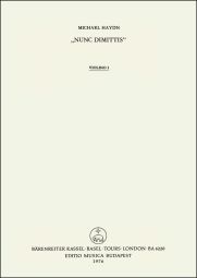 Nunc dimittis (Violin I)