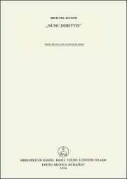 Nunc dimittis (Cello/Bass)