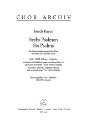 Six Psalms (Hob.XXIII: Appendix) for three-part mixed Chorus (SAB)
