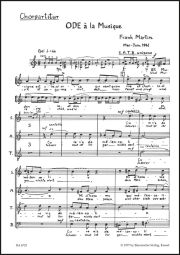 Ode à la Musique (Choral Score)