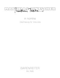 in nomine "Übermalung" for viola solo
